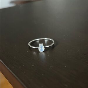 Silver Moonstone Ring sz 12